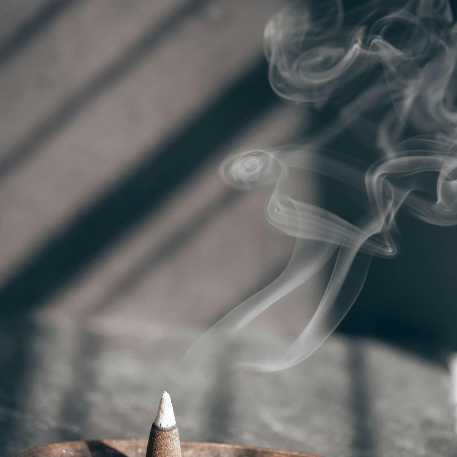 Meditation practice space with cushions arranged in circle